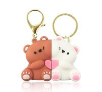 1 Pair of Cartoon Bear Keychains, Creative Keychains, Cute Keychains, Fun Keychains, Couple Keychains.