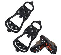 1 Pair of Crampons, Universal Non-slip Crampons, Snow Claw Shoe Covers with 8 Teeth, Silicone Mountaineering Equipment, Suitable for Snowy Days, Ice, Outdoor, Fishing, Hiking. (L)
