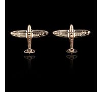 1 Pair of Delicate Airplane Shirt Collar Tips Small Brooches Pin Golden