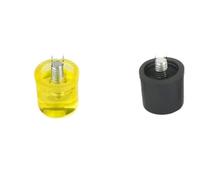 1 Pair of Double Face Tap Rubber Hammer Head 25mm 30mm 35mm 40mm 45mm Yellow and Black Nylon Heads(1Pair of 30mm Ye Bl)