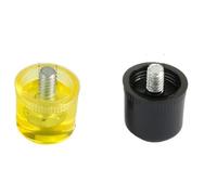 1 Pair of Double Face Tap Rubber Hammer Head 25mm 30mm 35mm 40mm 45mm Yellow and Black Nylon Heads(1Pair of 45mm Ye Bl)