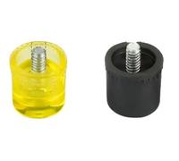 1 Pair of Double Face Tap Rubber Hammer Head 25mm 30mm 35mm 40mm 45mm Yellow and Black Nylon Heads(1Pair of 40mm Ye Bl)