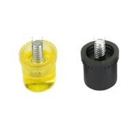 1 Pair of Double Face Tap Rubber Hammer Head 25mm 30mm 35mm 40mm 45mm Yellow and Black Nylon Heads(1Pair of 35mm Ye Bl)