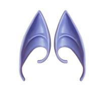 1 Pair of Elf Ears, Latex Ears, Pointed Ears, Pixie Fairy Ears, Latex Elf Ears, Latex Alien Ears, Party Decorations Accessories for Adults, Cosplay, Halloween, Carnival, Fancy Dress, Purple Blue, 10