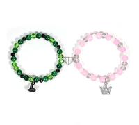 1 Pair of Evil Bracelets,Long Distance Bracelet,Wicked Gift,Wicked Merchandise,Rhinestone Matching Bracelets Friend Couple Girl Teenage Women,for Dating,Anniversaries,Birthdays,Party Accessories Decor