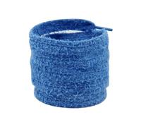 1 Pair of Flat Plush Shoelaces, 1.5 cm Wide Fluffy Plush Laces, Unisex Tear-Resistant Shoelaces for Replacement, Universal Shoe Laces for Sports Shoes, Leisure Shoes, 60 cm, White, sky blue, 120