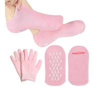1 Pair of Gel moisturizing Socks with 1 Pair of Gel Gloves, Soft moisturizing Socks, Gel Breathable Socks, moisturizing Care Socks, Flexible Elastic Socks (22.5 * 10.5cm and 21 * 13.5cm)