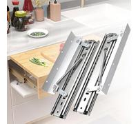 1 Pair of Heavy-Du Table Lifting Slides, 250mm Rails for Workbenches, Side-Mounted Hidden Der Slides, 50kg Load Capaci, Perfect for Dining Table Upgrades