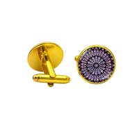 1 Pair Of Notre Dame Jewel Cufflinks Men'S French Shirt Suit Cufflinks