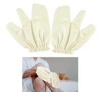 1 Pair of Raw Silk Garshana Gloves, Unisex Silk Massage Gloves,Silk Exfoliating Shower Gloves,Deep Body Scrub Mitts for Bath Shower,Universal Garshana Gloves Silk for Body & Face,for Ayurvedic Massage