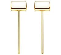 1 Pair of S925 Sterling Silver Simple Square Stud Earrings, Minimalist Square Shape, Gold and Silver Colors, Lightweight Daily Wear, Easy to Match, Comfortable Fit for Casual and Dress Looks