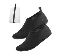 1 Pair of Snorkeling Beach Shoes, 1 Storage Bag, Non-Slip Rubber Sole Beach Shoes, Quick-Drying Shoes, Beach Barefoot Shoes, Wading Shoes, Suitable for Swimming and Surfing Black