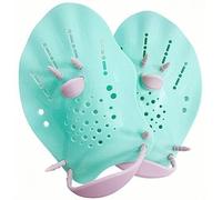 1 Pair of Swimming Hand Paddles, Hand Paddles for Effective Strength Training, Ideal for Crawls, Breaststroke, Back Swimming, Suitable for Pool and Open Water, Grey/Purple