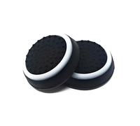 1 PAIR of Thumb Grips for Nintendo Switch (2pcs) (Black w/White Ring)