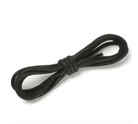 1 Pair of waxed 180cm Black round shoelaces