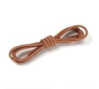 1 Pair of waxed 80cm Light Brown round shoelaces