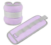 1 Pair of Weight Cuffs for Wrists Ankle, Ankle Weights Set, Weight Cuffs Hand Foot, Arm Weights Ankle Weight for Fitness, Running, Gymnastics, Yoga, Dancing (Pink, 1 kg Total)