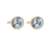 1 Pair Of World Map Cufflinks Men'S French Shirt Suit Cufflinks