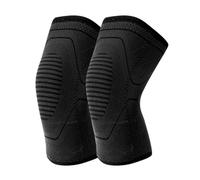 1 Pair of ZONADAH Unisex Warming Knee Pads Thermal Knee Braces Guards Protector Elastic Arthritis Knee Compression Sleeve for Skiing Cycling Dancing Runing L Black