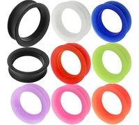 (1 Pair Only) Silicone Flesh Tunnel Gauge Earring Ear Piercing available size 2g (6mm) to 2" (50mm) Please choose size and color, 1 1/4" = 36mm, Silicone