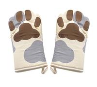1 Pair Oven Gloves Cute Cat Paw Microwave Oven Mitts Heat Resistant Kitchen Cooking Pizza Bread Baking Gloves Kitten Paw Mittens Pot Holder Elbow Cuff Grilling BBQ Gloves for Women