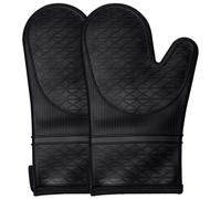 1 Pair Oven Gloves, Silicone Oven Gloves Heat Resistant, Double Oven Gloves for Cooking Baking BBQ, Withstand 500℉, Kitchen Utility Gloves