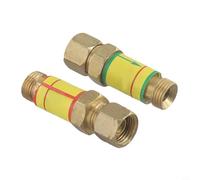 1 Pair Oxygen Acetylene Check Valve Flashback Arrestor 1.5 for Cutting Torch - Copper Backfire Stopper for Welding Equipment, Compatible with Oxyg
