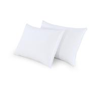 (1 Pair Pack) 100% Cotton Zipped Pillow Protectors Covers-Stain Resistant-Anti Bed Bug and Dust Mite Proof Pillow Colour White Available in Different Pack 74x 48cm