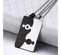 1 Pair Pendants Necklace For Men steel Link Chain Necklace Jewelry Romantic Design Love Forever