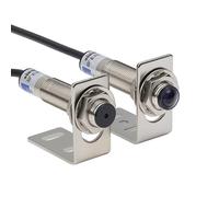1 Pair Photoelectric Switch 0-20M Through-Beam Infrared Ray Sensor, PN Normally Open 6-36V DC IP66 Weatherproof with Mounting Bracket for Garage Door Outdoor Gate Industrial Automation