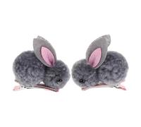 1 Pair Plush Rabbit Hair Clips Cute Decorative Barrettes