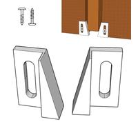 1 Pair - Pocket Door Bottom Guide - Jamb Mounted Univeral Fit (White) | Grovers Home Solutions