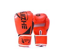 1 Pair Portable Boxing Gloves Training Practice Adjustable Mitts Hand Protector Guard Sports Gears Accessories Orange 12oz