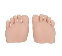 1 Pair Practice Fake Foot Flexible Movable Soft Silicone Fake Foot Prosthetic Manicure Tool For Nails Training Display Silicone Prosthetic