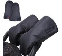 1 Pair Pram Gloves Warm Fleece Pram Hand Muff Waterproof Windproof Stroller Mittens Washable Pushchair Hand Warmer for Stroller Bicycles.