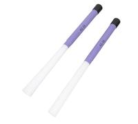 1 Pair Professional Nylon Drum Brushes Enhanced Sound Variety with Ergonomic Handle Portable Percussion Brush for Drum Kits and Cajon (White and Orange) (White And Purple)