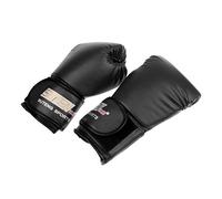 1 Pair PU Boxing Gloves MittsmmA Muay Thai Punching Training Sparring Black