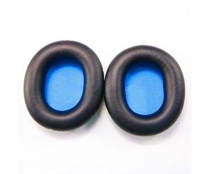 1 Pair PU Protein Leather Ear Pads + 1 Headband for Sennheiser HD8/HD6-9x8x2cm Ear Cushions & 11.2cm Headband Pad, Soft Comfortable Black Replacement Set for Headphones