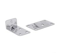 1 Pair Removable Table Bracket for RV Yacht and Marine Use, 304 Stainless Steel Wall Mount Desktop Support Brackets with Slots, Silver 3.94 x