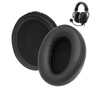 1 Pair Replacement Ear Pads for HyperX Cloud Stinger, Cloud Flight, CloudX, Cloud II, Cloud III, Cloud Alpha, Cloud Core, Mix Headphones, Memory Foam and Protein PU Leather, Black