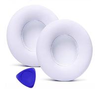 1 Pair Replacement Earpad for Beats Solo 2, Solo 3 Wireless Headphone, Replacement Ear Soft Leather Memory Foam Cushions Ear Pads Cushion Cover Foam Earpads (White)