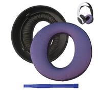 1 Pair Replacement Earpads for Sony PlayStation 5 Pulse PS5 3D Headphones, Soft Protein Leather, Breathable Foam, Noise Isolating and Improving Wearing Comfort (Purple Gradient)