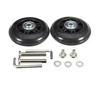 1 Pair Replacement Luggage Suitcase Wheels - 50mm Bearings, 30&35mm Axles, Inline Outdoor Skate Style, Caster Wheels, Repair Kit - OD 50x18mm