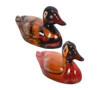 1 Pair Resin Mandarin Duck Figurines Couple Ornaments Romantic Warm Aesthetic and Beautiful Design, for Weddings and Anniversaries as Expression of Deep Love