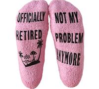 1 pair Retirement Gifts for Women Funny Retirement Socks Fluffy Long Stockings Funny Socks Gifts Retirement Gift Ideas for Retirees Colleagues Friends Retired Gifts for Women