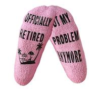 1 pair Retirement Gifts for Women Funny Retirement Socks Fluffy Long Stockings, Happy Gifts Ideas for Mom, Grandma, Coworkers, Teachers, Ladies Friend