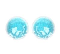 1 Pair Reusable Ice Packs, Round Eye Mask Eye Protection Beauty PVC Cold and Hot Compress,Eye SPA, Small Gel Ice Pack for Heat Stroke Prevention, Skin Care