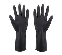 1 Pair Reusable Rubber Washing Up Gloves Waterproof for Kitchen & Gardening | Powder-free large size, soft flexible fit, suits hair dyeing & household chores, durable non-slip grip for daily use
