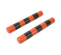 1 Pair Rhythm Sticks, Wooden Case Iron Beads Sand Stick Shaker Musical Sticks Rhythm Percussion for Early Education,Promote Creativity and Coordination (Yellow Stripe)