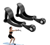 1 Pair Ropeless Battle Ropes, No Anchor Small Space Friendly, Quiet Tangle-Free Arm Strength Training, Rotating Rope for Home Gym Men & Women (Black)